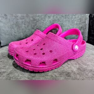 CROCS Pink Mules with Classic Perforated Design